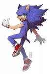 anthro butt butt_pose clothing gloves handwear male pose simple_background solo hecatta sega sonic_the_hedgehog_(series) sonic_the_hedgehog eulipotyphlan hedgehog mammal 2019 digital_media_(artwork) hi_res