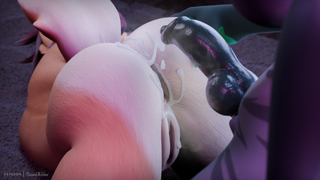 animal_genitalia anthro anus balls bodily_fluids breasts butt butt_grab canine_genitalia cum cum_in_vagina cum_inside cum_on_butt cum_on_penis deep_throat doggystyle drooling duo fellatio female female_penetrated from_behind_position fur furniture genital_fluids genitals grey_body grey_fur gynomorph gynomorph/female gynomorph_penetrating gynomorph_penetrating_female hand_on_butt holding_head intersex intersex/female intersex_penetrating intersex_penetrating_female kneeling knot knotted_penis looking_back musk narrowed_eyes nipples nude open_mouth oral oral_penetration orange_body orange_fur pawpads penetration penile penis raised_tail saliva sex sheath sofa squint striped_body striped_fur stripes submissive tail tongue tongue_out vaginal vaginal_penetration caramelthevixen alberarts_(modeler) foxipaws_(modeler) blender_cycles caramel_(caramelthevixen) hyenid_(alber) canid canine fox hyena hyenid_(species) mammal 16:9 2025 3d_(artwork) 4k absurd_res blender_(artwork) digital_media_(artwork) hi_res huge_filesize widescreen trans_(lore) trans_woman_(lore)