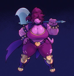 anthro axe big_breasts bracelet breasts choker cleavage clothed clothing curvy_figure female hand_on_hip huge_breasts jewelry looking_at_viewer melee_weapon midriff muscular muscular_anthro muscular_female necklace non-mammal_breasts solo spiked_bracelet spikes thick_thighs voluptuous weapon wide_hips bigdad deltarune undertale_(series) susie_(deltarune) reptile scalie hi_res