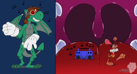 3_toes 4_fingers anthro big_feet big_grin boombox cartoon_gloves cheek_bulge claws clothing dancing duo electronics feet fingers inside_mouth male male/male mawplay pawpads paws radio red_tongue soft_vore soles tail toe_claws toes tongue toony toony_moment underwear uvula vore wings crocdragon89 mythology joshua_edgars_(crocdragon89) roderick_(tamerkoh) toon_joshua_edgars_(crocdragon89) dragon lagomorph leporid mammal mythological_creature mythological_scalie rabbit scalie absurd_res alpha_channel hi_res