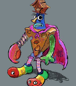 3_fingers angry biped black_eyebrows black_eyes blue_lips cape cheese chela clock clothing clown_shoes cuckoo_clock dairy_products eyebrows fingers food footwear green_arms green_clothing green_footwear green_goo green_shoes grey_background legwear lips male male_humanoid mismatched_arms multicolored_clothing multicolored_footwear multicolored_shoes pattern_clothing pattern_footwear pattern_legwear pattern_socks purple_cape purple_clothing red_clothing red_footwear red_shoes shoes simple_background socks solo spring standing striped_clothing striped_footwear striped_socks stripes toony unusual_anatomy yellow_clothing yellow_footwear yellow_shoes gattskin adult_swim cartoon_network smiling_friends silly_samuel_(smiling_friends) animate_inanimate humanoid 2025 colored digital_drawing_(artwork) digital_media_(artwork) full-length_portrait portrait