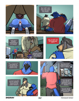 after_sex age_difference anthro anus backsack balls beak black_beak black_body black_fur blue_body blue_feathers bodily_fluids bottomwear clothing cum cum_drip cum_from_ass cum_in_ass cum_inside dialogue dressing dripping duo feathers foreskin front_door fur gaping gaping_anus genital_fluids genitals gesture hand_behind_head hand_on_shoulder humanoid_genitalia humanoid_penis larger_male male male/male mature_male older_male pants penis post_nut_clarity profanity pull_out red_clothing red_shirt red_topwear shirt size_difference smaller_male tail tail_feathers tan_body tan_clothing tan_fur tan_shirt tan_topwear text topwear underwear waving younger_male snoopjay2 ezekiel_turner rodney_(snoopjay2) avian bird bloodhound blue_jay canid canine canis corvid domestic_dog hunting_dog jay_(bird) mammal new_world_jay oscine passerine scent_hound 2025 comic english_text hi_res multiple_scenes