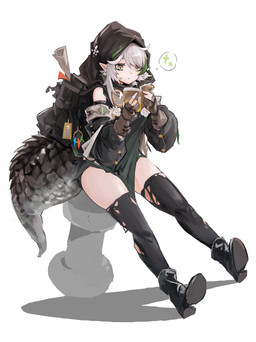 backpack book boots clothing eyewear female fingerless_gloves flower footwear gloves goggles hair handwear holding_book holding_object hood_up humanoid_pointy_ears legwear plant pointy_ears shoes simple_background sitting solo squish stockings tail thick_tail thigh_highs thigh_squish thinking thoughtful_expression torn_clothing white_background white_hair yellow_eyes jumbowhopper arknights hypergryph studio_montagne tomimi_(arknights) animal_humanoid crocodilian crocodilian_humanoid humanoid reptile reptile_humanoid scalie scalie_humanoid 2020 absurd_res hi_res