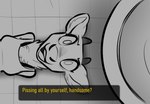 anthro biped dialogue female first_person_view horn humor looking_at_viewer lying on_back on_ground open_mouth open_smile shitpost smile smiling_at_viewer solo talking_to_viewer text toilet keadanger pissing_all_by_yourself_handsome? inky_(inksickly) deer mammal 2022 digital_media_(artwork) english_text meme unavailable_at_source