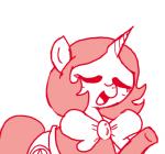 clothing cutie_mark equid equine eyes_closed fan_character female feral ficficponyfic hasbro horn joyride_(colt_quest) mammal my_little_pony mythological_creature mythological_equine mythology ribbons simple_background solo unicorn