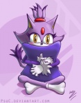 amber_eyes anthro blush clothing female footwear fur hair hug hugging_object hugging_pillow legwear pillow ponytail purple_body purple_fur socks solo tail text psuc sega sonic_the_hedgehog_(series) blaze_the_cat domestic_cat felid feline felis mammal cool_colors purple_theme url