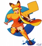 big_breasts blonde_hair breasts clothed clothing cosplay costume curvy_figure erect_nipples female hair humanoid_pointy_ears legwear nipples open_mouth pointy_ears pokemon_costume pose pseudo_hair solo tentacle_hair tentacles thigh_highs tight_clothing voluptuous tiger1001 nintendo pokemon splatoon animal_humanoid cephalopod cephalopod_humanoid generation_1_pokemon humanoid inkling mammal marine marine_humanoid mollusk mollusk_humanoid pikachu pokemon_(species) rodent