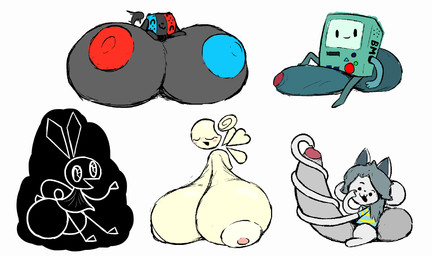 3_fingers ^w^ anthro areola balls big_areola big_balls big_breasts big_butt big_nipples big_penis black_eyes blue_areola blue_nipples breasts bubble_butt butt clothing darkened_balls darkened_genitalia darkened_penis dress erection eyelashes featureless_feet feet female female_anthro female_humanoid fingers floppy_ears fur genitals gesture glans green_balls green_body green_penis grey_balls grey_body grey_breasts grey_ears grey_hair grey_inner_ear grey_penis hair hand_gesture hand_on_butt hand_on_own_butt huge_areola huge_balls huge_breasts huge_butt huge_penis humanoid_genitalia humanoid_penis hyper hyper_balls hyper_breasts hyper_butt hyper_genitalia hyper_penis long_arms lop_ears machine male mismatched_nipples nipples open_:3 open_mouth open_smile pattern_clothing pattern_shirt pattern_topwear penis pink_areola pink_nipples pointing pointing_at_self red_areola red_glans red_nipples round_tail shirt short_tail smile solo square_(anatomy) striped_clothing striped_shirt striped_topwear stripes tail tail_motion tailwag tan_body tan_breasts tan_wings topwear white_body white_ears white_fur unowo adventure_time cartoon_network mario_bros nintendo nintendo_switch paper_mario undertale undertale_(series) vib-ribbon bmo luvbi switch_dog temmie_(undertale) vibri humanoid lagomorph leporid mammal mo_(adventure_time) nimbi rabbit robot tem 2024 digital_media_(artwork) hi_res multiple_images