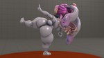 anthro big_breasts big_butt breasts butt eyeshadow female grey_body grey_skin hair makeup pink_eyeshadow pink_hair slightly_chubby slightly_chubby_anthro slightly_chubby_female solo mightyk gunfire_reborn tao_(gunfire_reborn) lagomorph leporid mammal rabbit 16:9 3d_(artwork) digital_media_(artwork) hi_res widescreen