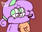 cheek_bulge eye_roll eyeshadow fellatio femboy fur genitals hair half-closed_eyes head_tuft makeup male male/male narrowed_eyes oral penile penis ponytail purple_body purple_fur sex toony tuft vein veiny_penis plainsokz salid animated