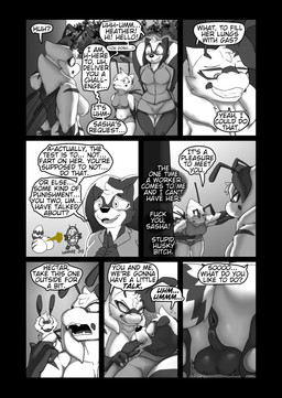 3_fingers 4_arms 5_fingers antennae_(anatomy) anthro anus back_wings balls big_balls big_butt bodily_fluids bottomwear breasts business_attire businesswear butt clothed clothed_anthro clothed_female clothing crop_top dialogue exhibitionism fart fart_cloud fart_fetish female fingers fully_clothed fully_clothed_anthro fully_clothed_female genitals grass greeting group male multi_arm multi_limb nervous nipples nude nude_anthro nude_female nude_male nudist outside pawpads plant profanity sharp_teeth shirt shorts skirt spandex spandex_shorts speech_bubble stinger stinger_tail stuttering sweat sweatdrop tail tall_female teeth text thought thought_bubble thoughts tight_bottomwear tight_clothing tight_shorts topwear wings soomir gene_(soomir) heather_(soomir) hectar_(soomir) worker_343_(soomir) arthropod bee hymenopteran insect mammal mephitid queen_bee skunk absurd_res black_and_white comic english_text hi_res monochrome