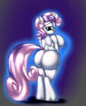2014 absurd_res anthro anthrofied big_breasts biped breasts butt da_goddamn_batguy equid equine exposure_variation eyelashes female friendship_is_magic fur green_eyes hair half-closed_eyes hasbro hi_res horn looking_at_viewer mammal multicolored_hair my_little_pony mythological_creature mythological_equine mythology narrowed_eyes nude smile solo standing sweetie_belle_(mlp) two_tone_hair unicorn white_body white_fur