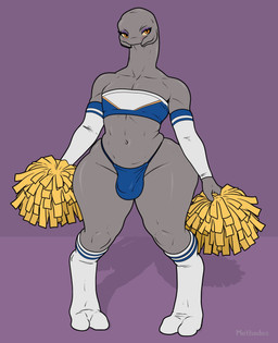 anthro arm_warmers armwear bare_shoulders bedroom_eyes big_butt biped blue_clothing blue_thong blue_topwear blue_tube_top blue_underwear blush blushing_at_viewer bulge butt cheerleader cheerleader_outfit clothed clothed_anthro clothed_male clothing crossdressing crossdressing_male crotch_lines digitigrade eyelashes eyeshadow femboy fingers footwear freckled_chest freckled_face freckled_hips freckled_shoulders freckles front_view grey_body grey_skin grey_text hairless half-closed_eyes handwear holding_object holding_pom_poms iris long_neck looking_at_viewer makeup male male_anthro monotone_body monotone_clothing monotone_skin monotone_thong monotone_underwear multicolored_clothing multicolored_topwear multicolored_tube_top narrowed_eyes navel orange_eyes pantsless pantsless_anthro pantsless_male pear-shaped_figure pink_blush pom_poms pupils purple_background purple_eyeshadow seductive shadow simple_background skimpy socks solo text thick_thighs thong toe_outline topwear tube_top underwear white_arm_warmers white_armwear white_clothing white_footwear white_socks white_topwear white_tube_top wide_hipped_anthro wide_hipped_male wide_hips yellow_eyes methados halo_(series) microsoft xbox_game_studios alien sangheili scalie 2026 artist_name digital_drawing_(artwork) digital_media_(artwork) english_description full-length_portrait hi_res portrait