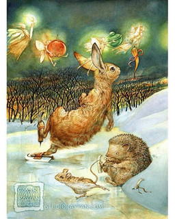ambiguous_gender anthro apple brown_body brown_fur candle carrot clothing cloud female feral food footwear fruit fur group holding_apple holding_candle holding_food holding_fruit holding_object ice ice_skates outside plant snow tail tree vegetable omar_rayyan eulipotyphlan fairy hedgehog lagomorph leporid mammal mouse murid murine rabbit rodent 2004 4:5 traditional_media_(artwork)