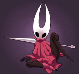 anthro biped clothed clothing female simple_background solo gaturo hollow_knight_(franchise) team_cherry hornet_(hollow_knight) arthropod 2025 hi_res