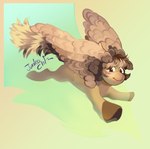 brown_body brown_fur feathered_wings feathers feral fur quadruped tail wings junkochi hasbro my_little_pony mythology equid equine hybrid mammal mythological_creature mythological_equine pegasus hi_res