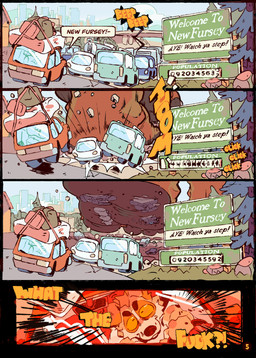 anthro barefoot car chair city crater crush death destroyed_vehicle dialogue duo feet footprint furniture horrified larger_male macro male mattress pawprint paws profanity rampage recliner shocked sign size_difference snuff speech_bubble stomped stomping suitcase surprised text trampled traveling vehicle yellow_sclera palprime1 wretchedwrench socket_(wretchedwrench) wrench_(wretchedwrench) canid canine canis domestic_dog german_shepherd herding_dog mammal pastoral_dog absurd_res comic english_text hi_res