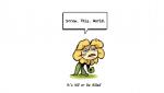 angry flower not_furry plant simple_background speech_bubble text white_background unoobang undertale undertale_(series) flowey_the_flower elemental_creature flora_fauna 2016 animated short_playtime