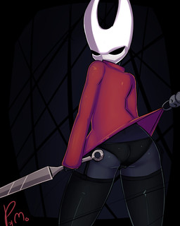 2_horns annoyed assisted_exposure biped black_clothing black_eyes black_panties black_underwear butt camel_toe clothed clothing female fingers holding_melee_weapon holding_object holding_weapon horn melee_weapon panties red_clothing sharking solo standing underwear upskirt weapon paramour_(artist) hollow_knight_(franchise) team_cherry hornet_(hollow_knight) arthropod 2020 4:5 signature