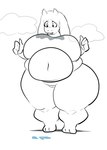 anthro barefoot belly belly_focus belly_jiggle big_belly big_breasts bodily_fluids breasts dripping fat_jiggle feet female jiggling solo steam sweat sweat_clouds sweat_stain sweatdrop sweaty_breasts thick_thighs tiptoes wide_hips softschwarz undertale_(series) toriel 2024 animated hi_res short_playtime