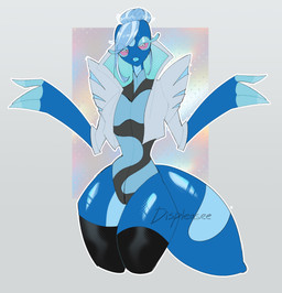 anthro blue_body blue_hair blue_lips blue_skin blue_tail female female_anthro hair lips pink_eyes solo tail wide_hips displeasee_artist nintendo pokemon gecko gecqua generation_10_pokemon lizard pokemon_(species) reptile scalie absurd_res hi_res