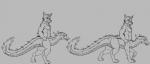 anthro cock_transformation conjoined crotch_head male merging multi_body multifur sentient_penis solo tail transformation stygiandragon mythology canid canine canis dragon feral_taur mammal mythological_creature mythological_scalie scalie taur wolf line_art monochrome