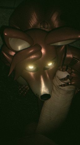 all_fours anthro duo female first_person_view genitals hand_on_glans hand_on_penis looking_at_viewer looking_up machine male male/female nuzzling offscreen_character offscreen_male oral penis penis_nuzzling tincanny rubikon_(modeler) five_nights_at_freddy's scottgames foxy_(fnaf) animatronic canid canine fox human humanoid mammal robot hi_res