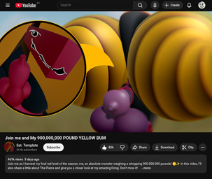 animal_genitalia animal_penis anthro ayetherah balls big_balls big_butt big_penis big_tail black_eyes black_legs black_tail blue_sky blurred_background bottom_heavy bubble_butt butt equine_genitalia equine_penis genitals green_grass hair heavy_balls huge_balls huge_butt huge_penis huge_tail hyper hyper_balls hyper_butt hyper_genitalia hyper_penis hyper_tail like looking_at_viewer male outline outside_view penis plains purple_penis red_body red_hair red_sheath sheath sky smile solo standing striped_butt stripes tail template_(ayetherah) white_outline yellow_butt yellow_outline youtube_thumbnail youtube unknown_species 3d_(artwork) black_and_red dark_theme digital_media_(artwork) hi_res meme