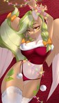 accessory amber_eyes anthro bound bow_ribbon braided_hair braided_pigtails breasts christmas_clothing christmas_decorations christmas_lights cleavage clothed clothing cutie_mark female green_hair green_tail hair hair_accessory hair_bow hair_ribbon holidays legwear looking_at_viewer multicolored_hair orange_bow panties pigtails ribbons solo stockings tail thigh_highs two_tone_hair two_tone_tail underwear wings u_lu_lu christmas hasbro my_little_pony mythology fan_character sylvia_evergreen equid equine mammal mythological_creature mythological_equine pegasus absurd_res hi_res