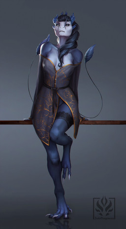 4_toes 6_horns anthro belt bent_leg biped black_belt black_hair blue_body blue_clothing blue_dress blue_horn blue_robe breasts claws clothed clothing collarbone countershade_head countershade_neck countershade_torso countershading dewclaw digitigrade dress exposed_shoulder eyebrows eyelashes feet female finger_claws fingers floating_horn front_view grey_background grey_body hair half-closed_eyes horn leaning leaning_backward leaning_on_object logo medium_breasts medium_hair multi_horn narrowed_eyes nipple_outline non-mammal_breasts on_one_leg one_leg_up pose raised_leg robe simple_background sitting snout snout_from_the_front solo standing text toe_claws toes wavy_horn white_body white_claws white_eyes white_face jadedragoness european_mythology mythology itasa_(jadedragoness) dragon mythological_creature mythological_scalie scalie western_dragon wingless_dragon 2020 artist_logo artist_name digital_media_(artwork) digital_painting_(artwork) full-length_portrait hi_res painting_(artwork) pinup portrait shaded