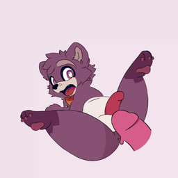 anthro ball_slap duo feet foot_focus genitals male male/male open_mouth penis presenting presenting_balls presenting_penis slap thick_thighs wide_hips vlaxi111 indigo_park rambley_raccoon mammal procyonid raccoon animated hi_res short_playtime webm