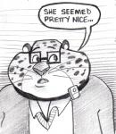2016 anthro benjamin_clawhauser caliosidhe canid canine cheetah clothed clothing comic disney eyewear felid feline fur glasses low_res male mammal zistopia zootopia