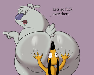 anal anthro bent_over big_butt black_ears black_eyes black_nose butt butt_grab dialogue duo fur gesture grey_body grey_ears grey_fur grey_hair grey_nose grey_tail hair hair_over_eyes hand_gesture hand_on_butt huge_butt male male/male male_rimmed male_rimming male_rimming_male oral orange_body orange_fur pointing profanity purple_background question_mark rear_view rimming rimming_male sex short_tail simple_background size_difference tail text thick_thighs three-quarter_view tongue colossalstars 2_stupid_dogs hanna-barbera the_big_dog the_little_dog canid canine canis dachshund domestic_dog herding_dog hunting_dog mammal pastoral_dog 2025 5:4 digital_media_(artwork) english_text hi_res