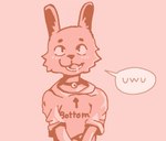 anthro arrow_sign begging begging_pose bell bell_accessory bell_collar blush blush_lines bodily_fluids cheek_tuft clothed clothing collar crossed_arms dripping drooling facial_tuft femboy fluffy_ears happy hoodie inner_ear_fluff long_ears looking_at_viewer male pose rabbit_ears raised_clothing raised_topwear saliva saliva_drip saliva_string simple_background simple_coloring solo speech_bubble submissive submissive_male teeth_showing text text_on_clothing text_on_topwear topwear tuft uwu hybrid lagomorph leporid mammal rabbit monochrome shaded simple_shading