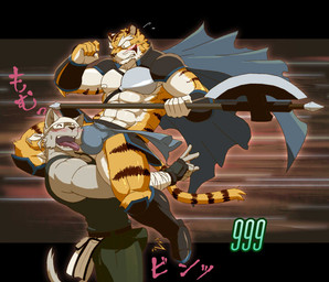 abs anthro armor bandage belt biceps black_nose blush boots brown_fur bulge canine cape clothing duo fangs feline footwear fur gloves grey_fur male mammal markings muscles nipples open_mouth pants pecs shirt stripes teeth tiger toned tongue tongue_out vest warrior white_fur wolf yellow_eyes
Rating: Questionable
Score: 6
User: muscleartguy2
Date: January 05, 2015 abs anthro armor bandage belt biceps black_nose blush boots brown_fur bulge canine cape clothing duo fangs feline footwear fur gloves grey_fur male mammal markings muscles nipples open_mouth pants pecs shirt stripes teeth tiger toned tongue tongue_out vest warrior white_fur wolf yellow_eyes
Rating: Questionable
Score: 6
User: muscleartguy2
Date: January 05, 2015