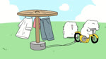 :3 aircraft alternate_species anthro beady_eyes bicycle black_eyes bottomwear boxers_(clothing) clothed clothes_hanger clothing cloud denim denim_bottomwear denim_clothing drilling duo exercise exercise_bike explosion fart footwear fur grass grassland helicopter helicopter_motion holding_object hole_(pit) humor jeans looking_at_object looking_at_viewer male monotone_body navel open_mouth overweight overweight_male pants pedals plant public pushing pushing_away semi-anthro shirt size_transformation sky smile smoke socks solo spinning surprise topwear transformation underwear vehicle wet wet_bottomwear wet_clothing wet_pants wet_shirt wet_topwear wet_underwear what what_has_science_done whiskers white_body white_fur x_navel purinharumaki_karameru matatabi_movie_labo domestic_cat felid feline felis human humanoid hybrid mammal 16:9 2021 animated hi_res short_playtime sound webm widescreen