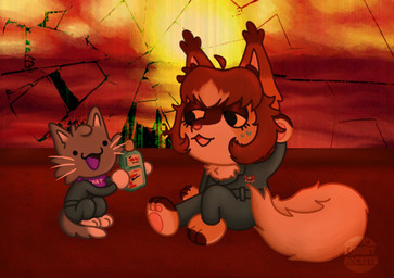 anthro duo female fur hair kerchief male smile young young_anthro cheekypockets mouthwashing_(game) chat_cat miss_jackie domestic_cat felid feline felis mammal digital_media_(artwork) hi_res mother_(lore) mother_and_child_(lore) parent_(lore) parent_and_child_(lore)