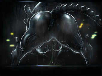 bent_over big_breasts big_butt biped black_body black_breasts black_exoskeleton black_tail bodily_fluids breasts butt butt_focus censored_genitalia censored_vulva dark_body dorsal_tubes exoskeleton faceless_character faceless_female faceless_humanoid female glistening glistening_butt huge_butt inside not_furry nude nude_female nude_humanoid rear_view solo standing sweat sweaty_body tail thick_thighs wide_stance window jaguarart alien_(franchise) alien humanoid xenomorph 2023 4:3 absurd_res censored digital_drawing_(artwork) digital_media_(artwork) hi_res textless