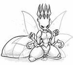 anthro arthropod_abdomen bodily_fluids crossgender cum cum_drip cum_from_pussy cum_in_pussy cum_inside dripping female front_view genital_fluids genitals innie_pussy kneeling leaking_cum mtf_crossgender pussy solo sinmarshmallow hollow_knight team_cherry pale_king_(hollow_knight) arthropod insect featureless_(disambiguation) 2020 full-length_portrait monochrome portrait