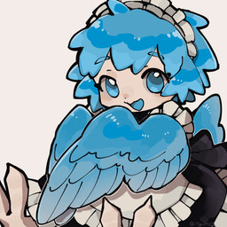 blue_body blue_eyes blue_feathers blue_hair blue_wings clothed clothing feathered_wings feathers female female_humanoid hair light_body light_skin maid_headdress maid_uniform simple_background solo uniform white_background wings i7go34 european_mythology greek_mythology mythology avian harpy humanoid mythological_avian mythological_creature 1:1 hi_res