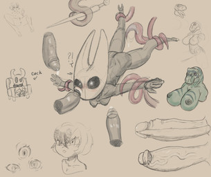 2_horns 5_fingers anthro anus areola being_watched big_breasts big_penis biped breasts chair clothing exclamation_point eyebrows eyelashes female fingers forced furniture genitals gesture glans group hair hand_gesture horn huge_breasts humanoid_genitalia humanoid_penis imminent_rape imminent_sex looking_at_another male male/female middle_finger mouth_closed nipples non-mammal_breasts non-mammal_nipples on_chair open_mouth penis penis_on_face question_mark rape restrained restrained_by_tentacles sex sharp_teeth simple_background sitting sitting_on_chair teeth tentacles tongue tongue_out vein veiny_penis vaan0 hollow_knight_(franchise) primal_(series) team_cherry fang_(primal) hornet_(hollow_knight) the_knight_(hollow_knight) arthropod dinosaur human humanoid insect mammal prehistoric_species reptile saurischian scalie theropod tyrannosaurid tyrannosauroid tyrannosaurus tyrannosaurus_rex vessel_(species) 2026 hi_res sketch sketch_page