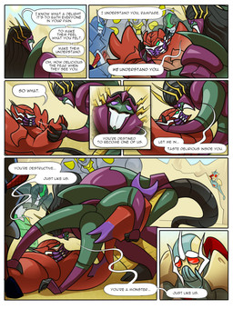 4_eyes 6_arms base_three_layout black_hair black_hooves blue_body blue_eyes border breasts claws covering covering_mouth covering_own_mouth covering_self desert dialogue dominant duo eyeless female green_body green_eyes grey_body group hair hand_on_head heterochromia holding_partner hooves horn imminent_rape imminent_sex legs_lifted long_tail machine male male/male mandibles melee_weapon mouthless multi_arm multi_eye multi_limb multicolored_body non-mammal_breasts open_mouth pinned pinned_arms pinned_to_ground purple_body purple_eyes red_body red_eyes scales seven_frame_image shocked simple_background size_difference sky speech_bubble spread_legs spreading standing sword sword_hilt tail text two_tone_body watching_from_afar weapon white_border yellow_eyes pollution-of-subterranean-waters hasbro takara_tomy transformers transformers:_beast_wars bruton_(transformer) lord_imperious_delirious medusa_(transformer) psychokhan rampage_(character) transmutate alien cybertronian destructon living_machine predacon reptile robot scalie comic digital_media_(artwork) english_text