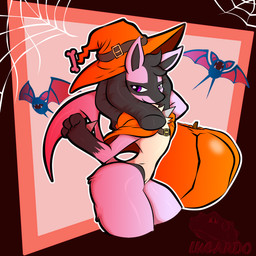 anthro bone cape clothing costume halloween_costume hat headgear headwear holidays looking_at_viewer magic_user male pink_body pose simple_background solo spider_web witch witch_costume witch_hat lucardo_cruz halloween nintendo pokemon lukah_(lucardo_cruz) canid canine generation_1_pokemon generation_4_pokemon lucario mammal pokemon_(species) zubat 1:1 hi_res