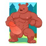 abs anthro bent_legs big_penis erection flexing flexing_bicep flexing_both_biceps flexing_muscles forest forest_background genitals hands_clenched huge_penis hyper hyper_genitalia hyper_penis male muscular muscular_male nature nature_background nipples owo penis plant pose pubes simple_background simple_coloring simple_face solo spread_legs spreading textured tree uwu vein veiny_penis notedwolf bear mammal ursine 1:1 2023 digital_drawing_(artwork) digital_media_(artwork) hi_res pinup shaded simple_shading