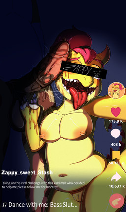 after_oral after_orgasm after_sex ahegao animal_genitalia animal_penis anthro balls blush bodily_fluids breasts censored_eyes covered_eyes duo equine_genitalia equine_penis erection female fur genital_fluids genitals hair horn humanoid_genitalia humanoid_penis looking_pleasured male male/female nipples nude offscreen_male open_mouth penis recording_video saliva sex simple_background slightly_chubby slightly_chubby_female small_breasts teeth text tongue tongue_out vulva young young_anthro jirafona tiktok giraffe giraffid mammal monster absurd_res digital_media_(artwork) english_text hi_res