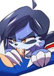 anthro areola blue_body blue_fur blue_hair bodily_fluids breasts claws clothing cum duo erection fellatio female footwear fur genital_fluids genitals hair male male/female nipples oral penile penis sex shoes small_breasts sneakers icydirtball 4chan sega sonic_the_hedgehog_(series) sage_the_sloth sonic_the_hedgehog eulipotyphlan hedgehog mammal pilosan sloth xenarthran hi_res