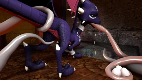 abdominal_bulge animal_genitalia anus bodily_fluids claws cum cum_inside egg egg_insertion female feral genital_fluids genitals horn inflation membrane_(anatomy) membranous_wings open_mouth oral oviposition ovipositor penetration scales sex smile solo tail tentacle_ovipositor tentacles tongue vaginal vaginal_penetration vulva wings anon716 activision european_mythology mythology spyro_the_dragon cynder dragon mythological_creature mythological_scalie scalie western_dragon 16:9 2018 3d_(artwork) 3d_animation animated digital_media_(artwork) hi_res high_framerate long_playtime no_sound source_filmmaker_(artwork) video widescreen