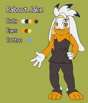 anthro biped clothed clothing color_swatch footwear front_view fully_clothed hair jersey long_ears rear_view simple_background socks solo spiky_hair standing stirrup_socks tattoo mhicky93 nintendo pokemon jake_the_raboot generation_8_pokemon lagomorph mammal pokemon_(species) raboot digital_media_(artwork) full-length_portrait hi_res model_sheet portrait