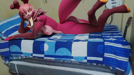 anthro bed breasts butt butt_focus claws detailed_background dominant dominant_female female fur furniture hair heart_ears hooves long_tongue multicolored_body multicolored_fur nude nude_female photography red_body seducing_viewer seductive sex smile solo tail tongue mara_doruko rosecreates_(modeler) warfaremachine_(modeler) mara_(gunmouth) dorukolorukalai 16:9 3d_(artwork) absurd_res blender_(artwork) digital_media_(artwork) hi_res huge_filesize photography_(artwork) widescreen