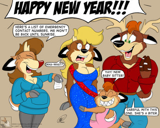 after_transformation anthro babysitter bandage bite_mark blonde_hair blue_eyes breasts brown_body brown_fur clothed clothed_anthro clothed_female clothed_male clothing comic_panel dialogue female fingers fur gender_transformation green_eyes group hair holidays hoof_hands hoop hooved_fingers hooves horn male male/female memories motherhood multicolored_body multicolored_fur photo picture_frame picture_taking pregnant pregnant_female red_eyes scrapbook sharp_teeth speech_bubble teeth text toony transformation transformation_ring transformation_sequence lightluxcollie new_year new_year_2023 deer mammal new_world_deer comic english_text hi_res daughter_(lore) father_(lore) mother_(lore) mother_and_child_(lore) mother_and_daughter_(lore) parent_(lore) parent_and_child_(lore) parent_and_daughter_(lore)